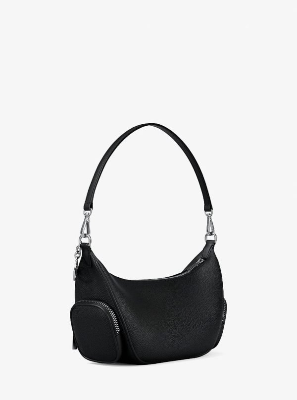 Michael Kors Merritt Small Pebbled Leather Convertible Crossbody Bag Black - Preorder
