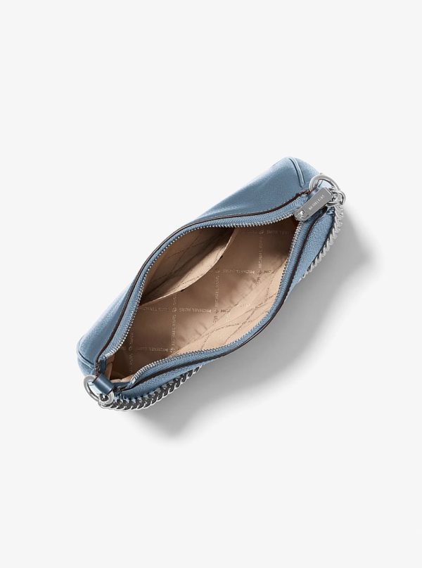 Michael Kors Jet Set Large Pebbled Leather Convertible Crossbody Bag Denim - Preorder