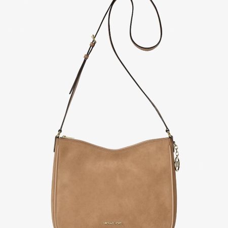 Michael Kors Nayla Medium Pebbled Leather Messenger Bag Camel - Preorder
