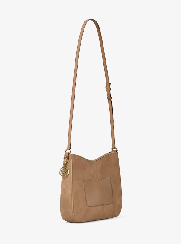 Michael Kors Nayla Medium Pebbled Leather Messenger Bag Camel - Preorder