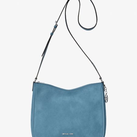 Michael Kors Nayla Medium Suede Messenger Bag Denim - Preorder
