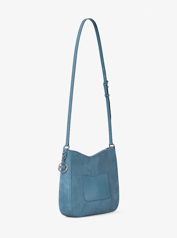 Michael Kors Nayla Medium Suede Messenger Bag Denim - Preorder