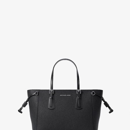 Michael Kors Voyager Extra-Small Pebbled Leather Convertible Crossbody Bag Black - Preorder