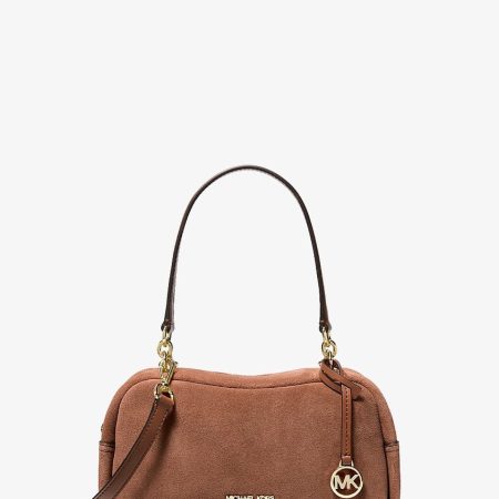Michael Kors Cecily Small Suede Shoulder Bag Luggage - Preorder