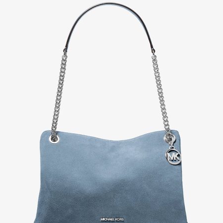Michael Kors Christina Medium Suede Messenger Bag Denim - Preorder