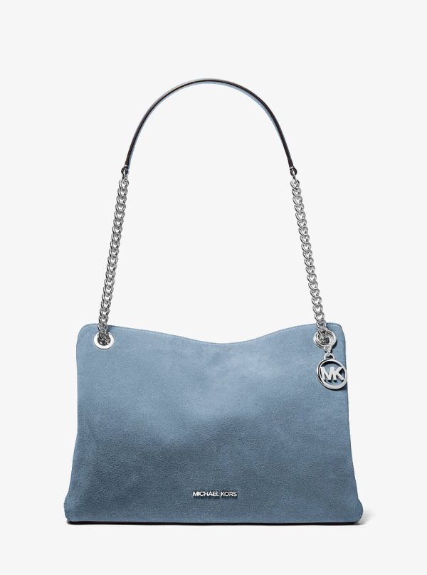 Michael Kors Christina Medium Suede Messenger Bag Denim - Preorder