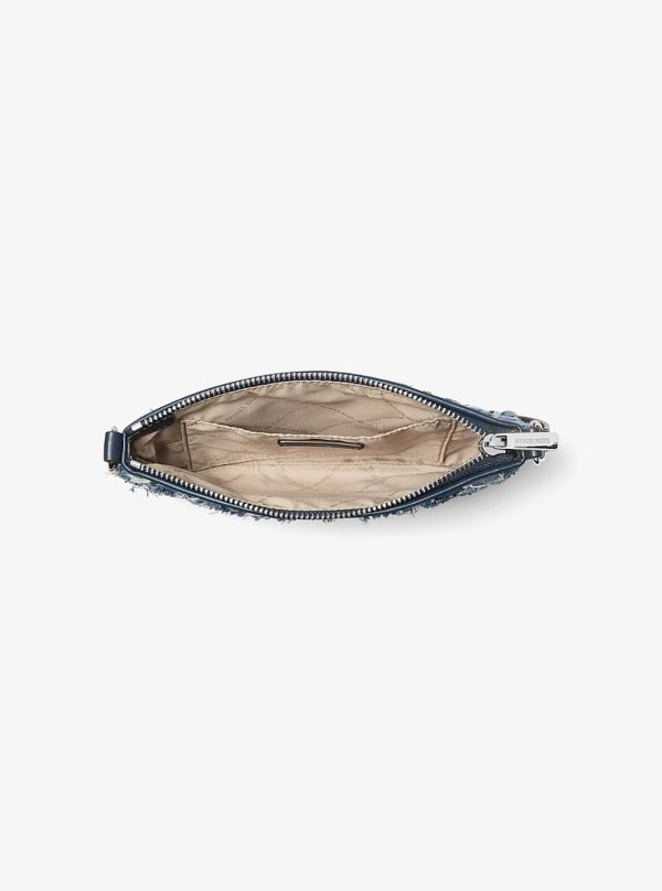 Michael Kors Jet Set Travel Small Patchwork Denim Convertible Wristlet Washed Denim - Preorder