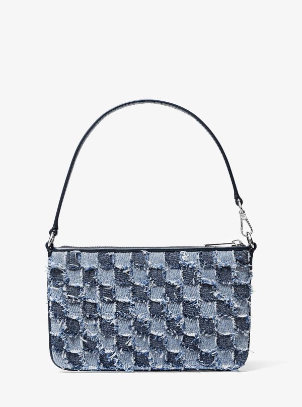 Michael Kors Jet Set Travel Small Patchwork Denim Convertible Wristlet Washed Denim - Preorder