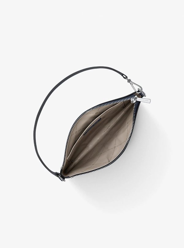 Michael Kors Jet Set Travel Striped Signature Logo Convertible Wristlet Navy - Preorder