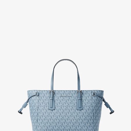 Michael Kors Voyager Extra-Small Signature Logo Tote Bag Denim - Preorder