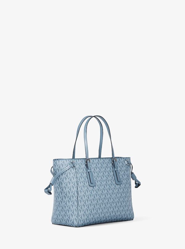 Michael Kors Voyager Extra-Small Signature Logo Tote Bag Denim - Preorder