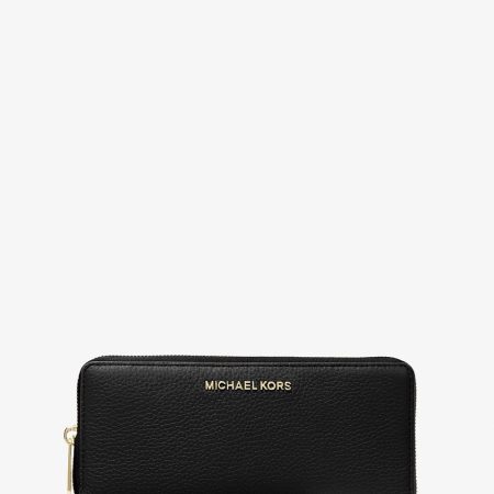 Black Pebbled Leather Gold Hardware