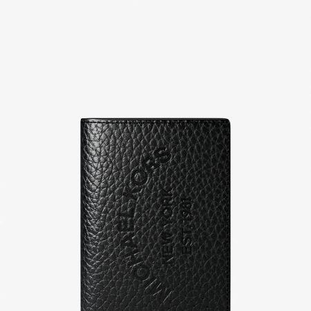 Michael Kors Cooper Pebbled Leather Bi-Fold Card Case Black - Preorder