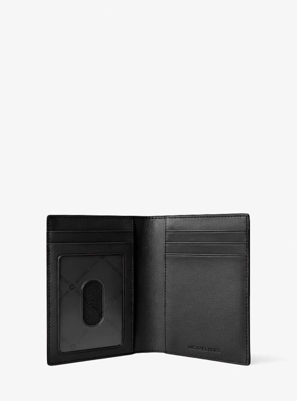 Michael Kors Cooper Pebbled Leather Bi-Fold Card Case Black - Preorder