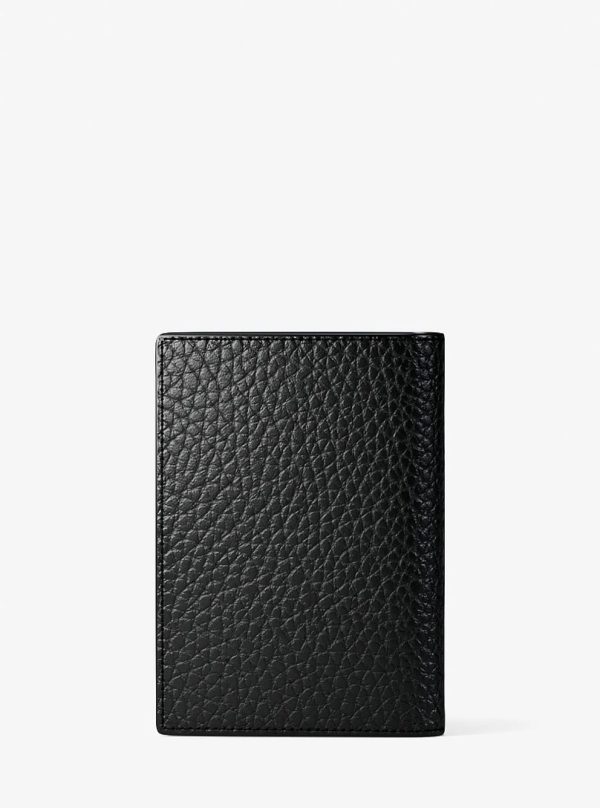Michael Kors Cooper Pebbled Leather Bi-Fold Card Case Black - Preorder