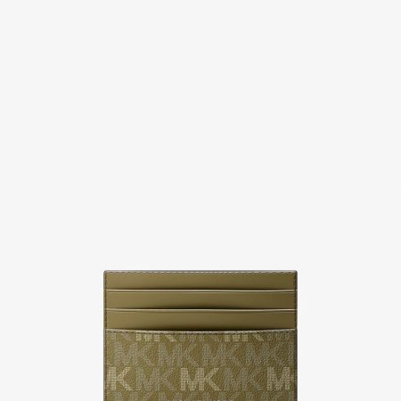 Michael Kors Cooper Signature Logo Card Case Oregano - Preorder