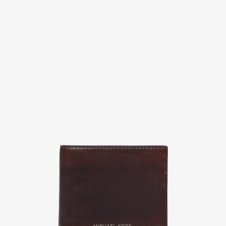 Michael Kors Cooper Burnished Billfold Wallet Chocolate - Preorder