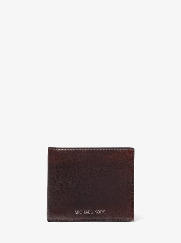 Michael Kors Cooper Burnished Billfold Wallet Chocolate - Preorder