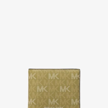 Michael Kors Cooper Printed Signature Logo Billfold Wallet Oregano - Preorder