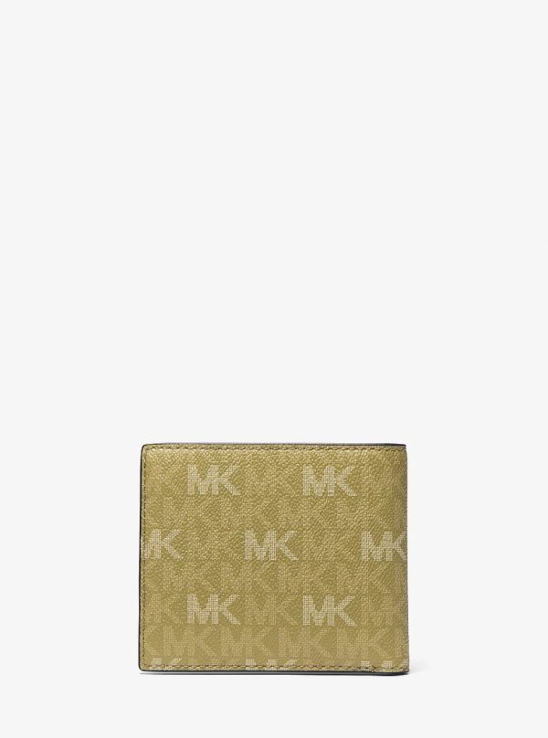 Michael Kors Cooper Printed Signature Logo Billfold Wallet Oregano - Preorder