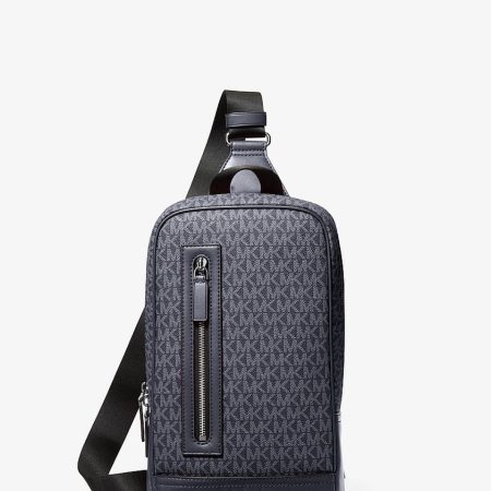 Michael Kors Cooper Signature Logo Sling Pack Admrl/plblue - Preorder