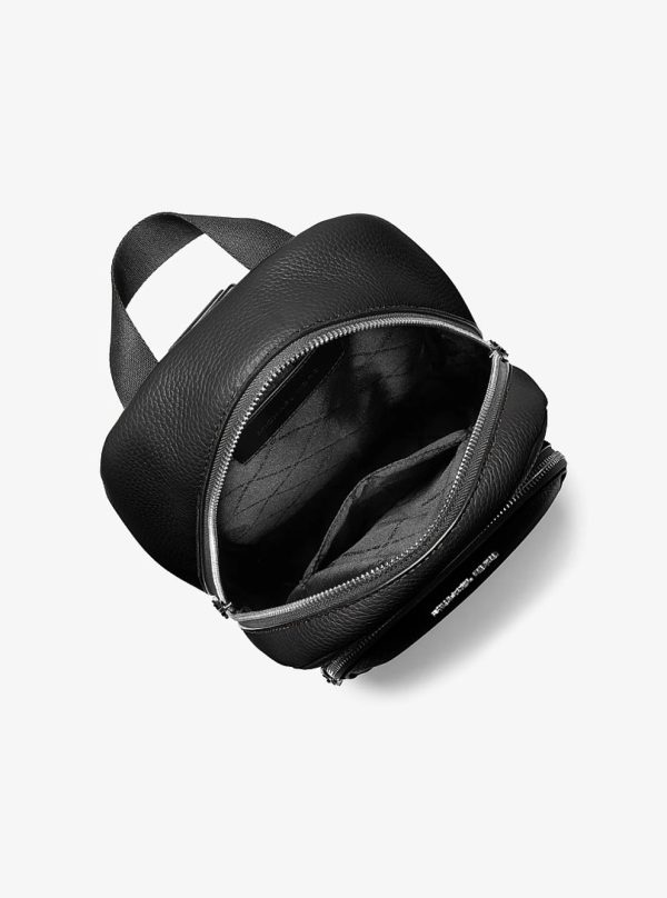 Michael Kors Cooper Pebbled Leather Sling Pack Black - Preorder