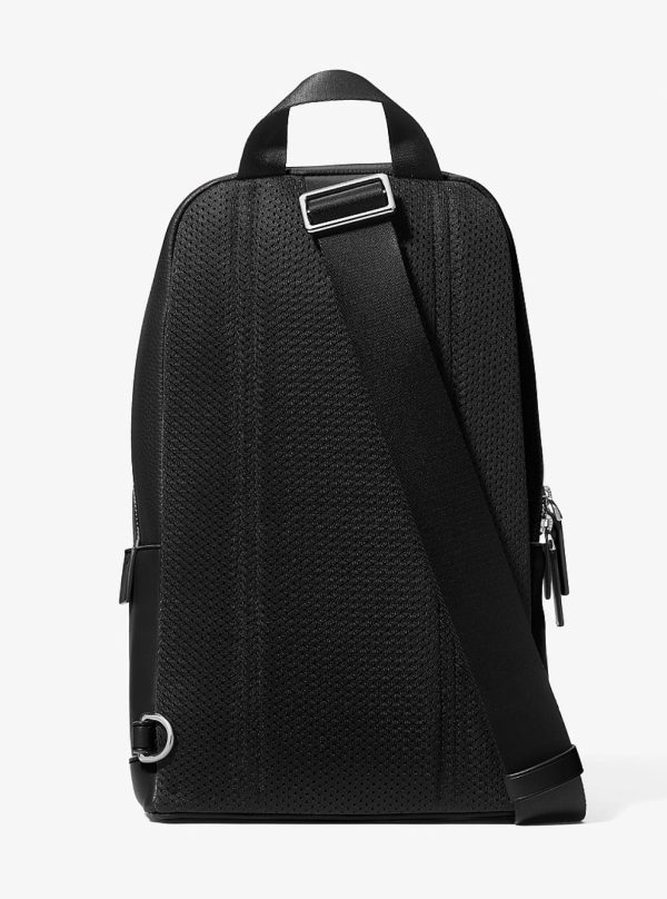Michael Kors Cooper Pebbled Leather Sling Pack Black - Preorder