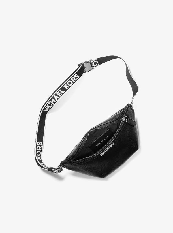 Michael Kors Cooper Small Leather Sling Pack Black - Preorder