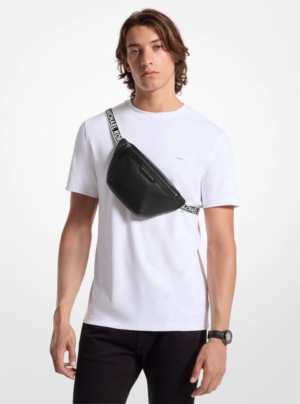 Michael Kors Cooper Small Leather Sling Pack Black - Preorder