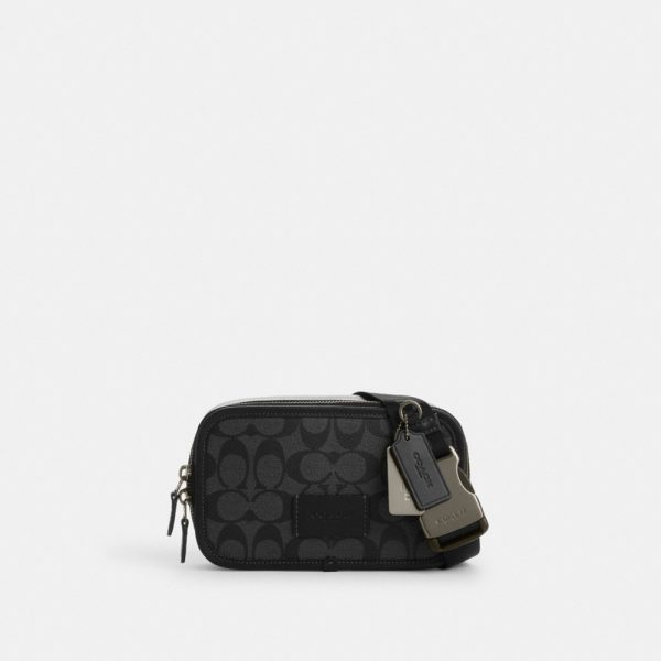 Coach Wyatt Belt Bag In Signature Canvas Gunmetal Charcoal Black CM106-QBMI5