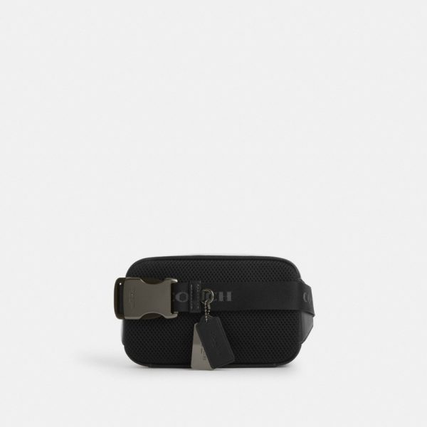 Coach Wyatt Belt Bag In Signature Canvas Gunmetal Charcoal Black CM106-QBMI5
