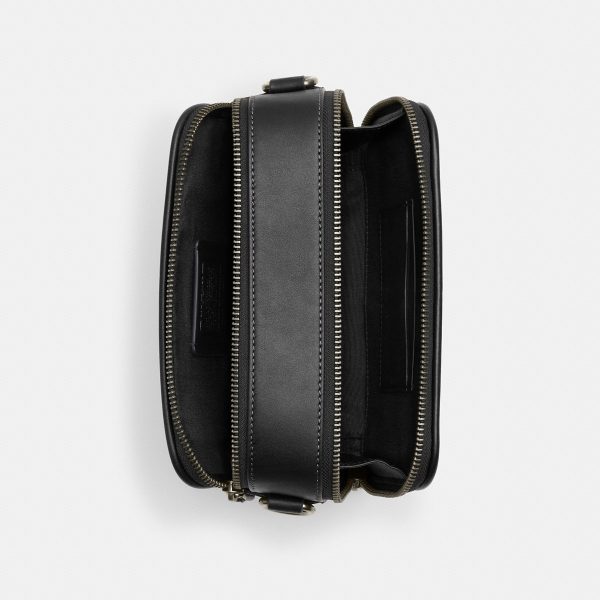 Coach Wyatt Crossbody Bag In Signature Canvas Gunmetal/Charcoal/Black