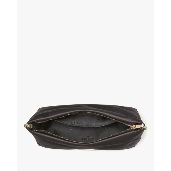 Kate Spade Anya Satin Shoulder Bag Black interior