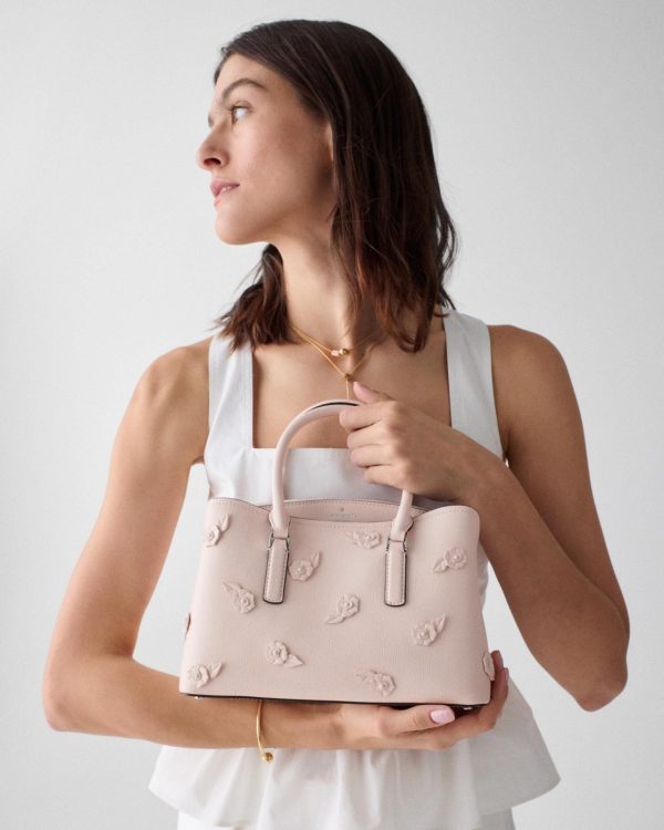 Kate Spade Thompson Street Floral Small Satchel Bag Powdered Sugar - Ready Stock Malaysia
