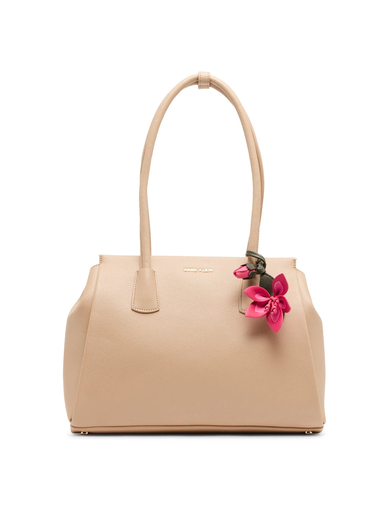 Anne Klein Bonded Tote Bag with Floral Charm 2026
