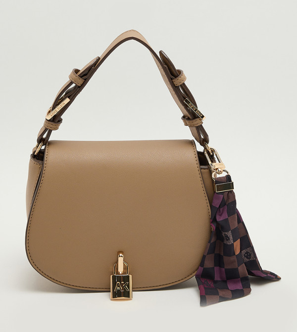 Anne Klein Flap Shoulder Bag with Scarf Detail 2026