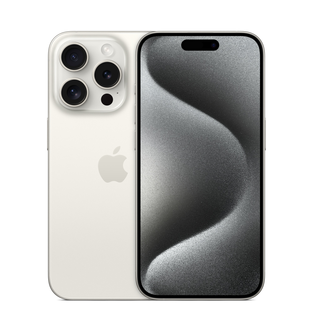 Apple iPhone 15 Pro White Titanium official reference image