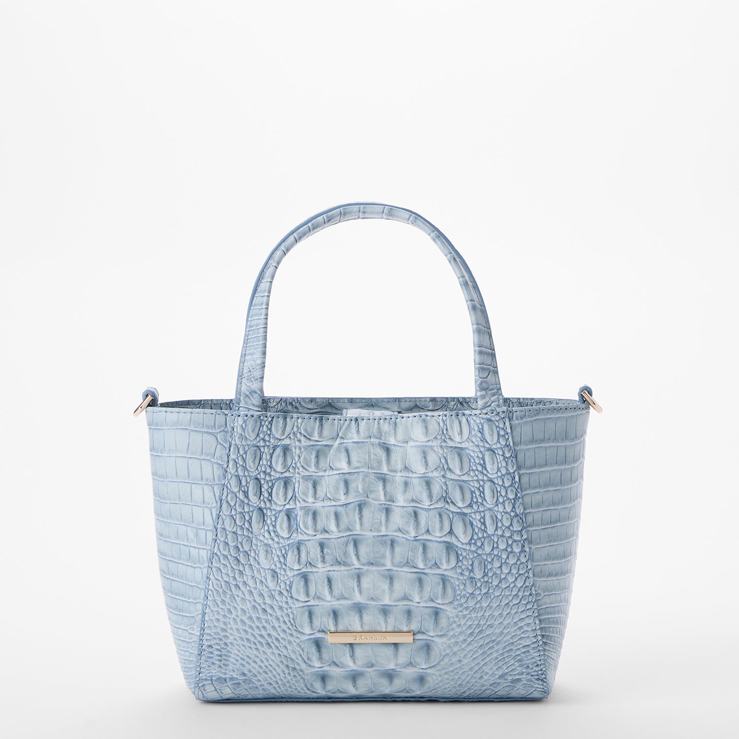 Brahmin Small Mona Stonewash grey blue Alden Road leather satchel 2026