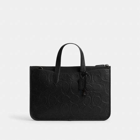Coach Isaac Workbag In Maxi Signature Leather - Preorder