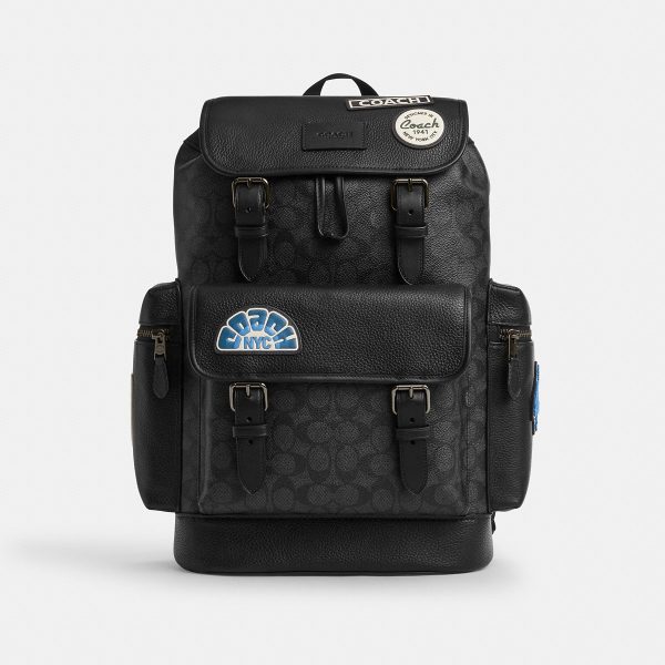 Coach Sprint Backpack In Signature Canvas With Patches - Preorder