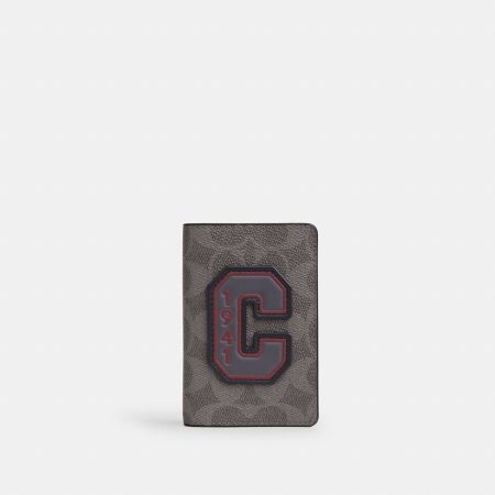 Coach Id Card Wallet In Signature Canvas With Patches - Preorder