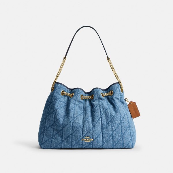Coach Evelyn Shoulder Bag In Regenerative Cotton With Quilting - Preorder