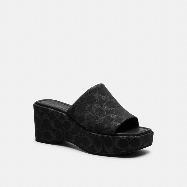 Coach Phoebe Platform Sandal In Signature Denim - Preorder