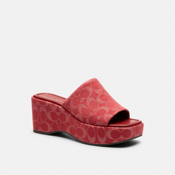 Coach Phoebe Platform Sandal In Signature Denim - Preorder