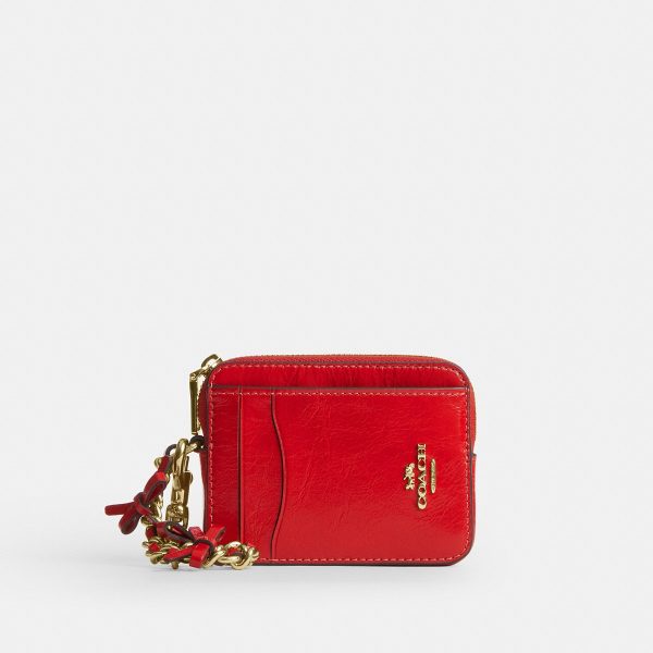 Coach Zip Card Case With Bows - Preorder