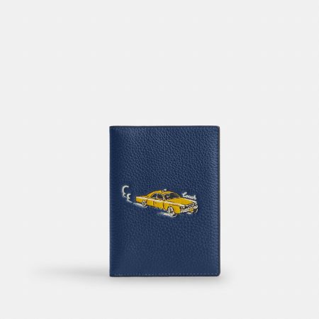 Coach Passport Card Case With Car Print - Preorder