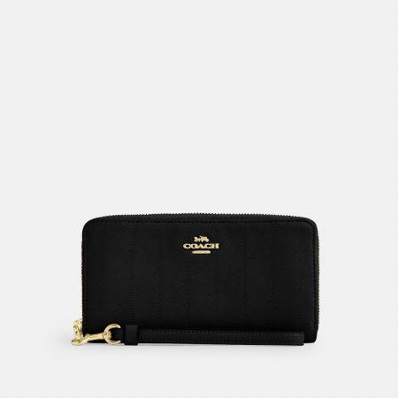 Coach Long Zip Around Wallet With Quilting - Preorder