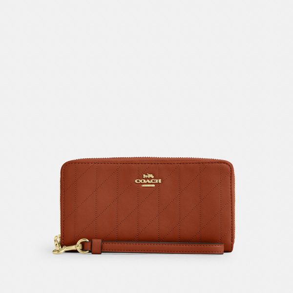 Coach Long Zip Around Wallet With Quilting - Preorder