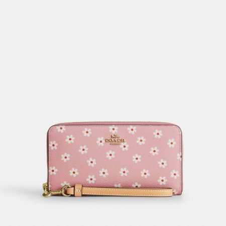 Coach Long Zip Around Wallet With Floral Print - Preorder