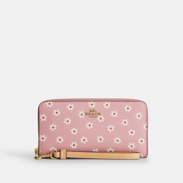 Coach Long Zip Around Wallet With Floral Print - Preorder